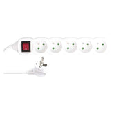 Extension cable with switch for 5 sockets, 5 m, 3x 1.5 mm
