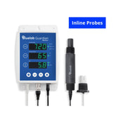 Bluelab Guardian Monitor Connect Wifi pH/EC/Temperature, with probes in the pipe