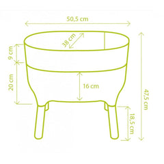 Plastia Urbalive low cultivation container grey