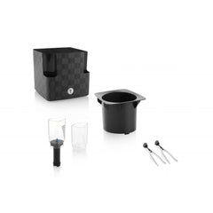 Plastkon Cobble smart planter anthracite, 15x15x14 cm