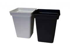 Flowerpot plastic square white 27x27x40 cm - 20 l