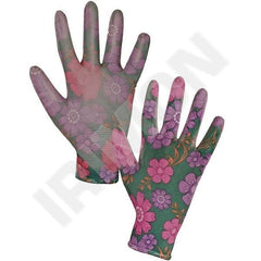 Gardening Gloves PU dipped - floral pattern