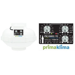 Prima Klima duct fan PK150-EC-TC 150 mm, 1100 m3/h, EC motor + temperature controlled