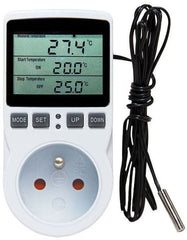 Plug-in thermostat with timer and external sensor KT3100