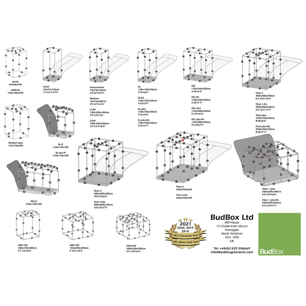 BudBox Silver PRO Titan I+ 200x300x200 cm