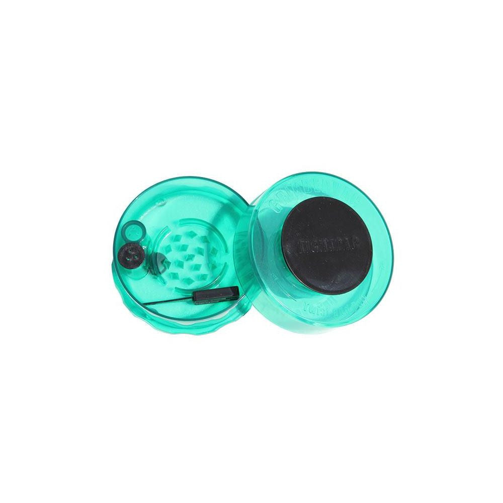 TightVac GrinderVac 60 ml, airtight glass with grinder, transparent green