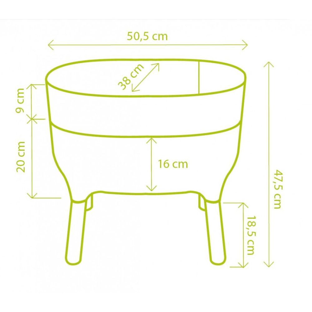 Plastia Urbalive low cultivation container grey