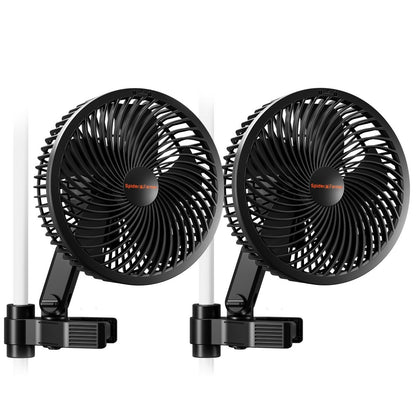 2025 New Version Spider Farmer® 6-inch Clip Fan for Grow Tents Pack of 2