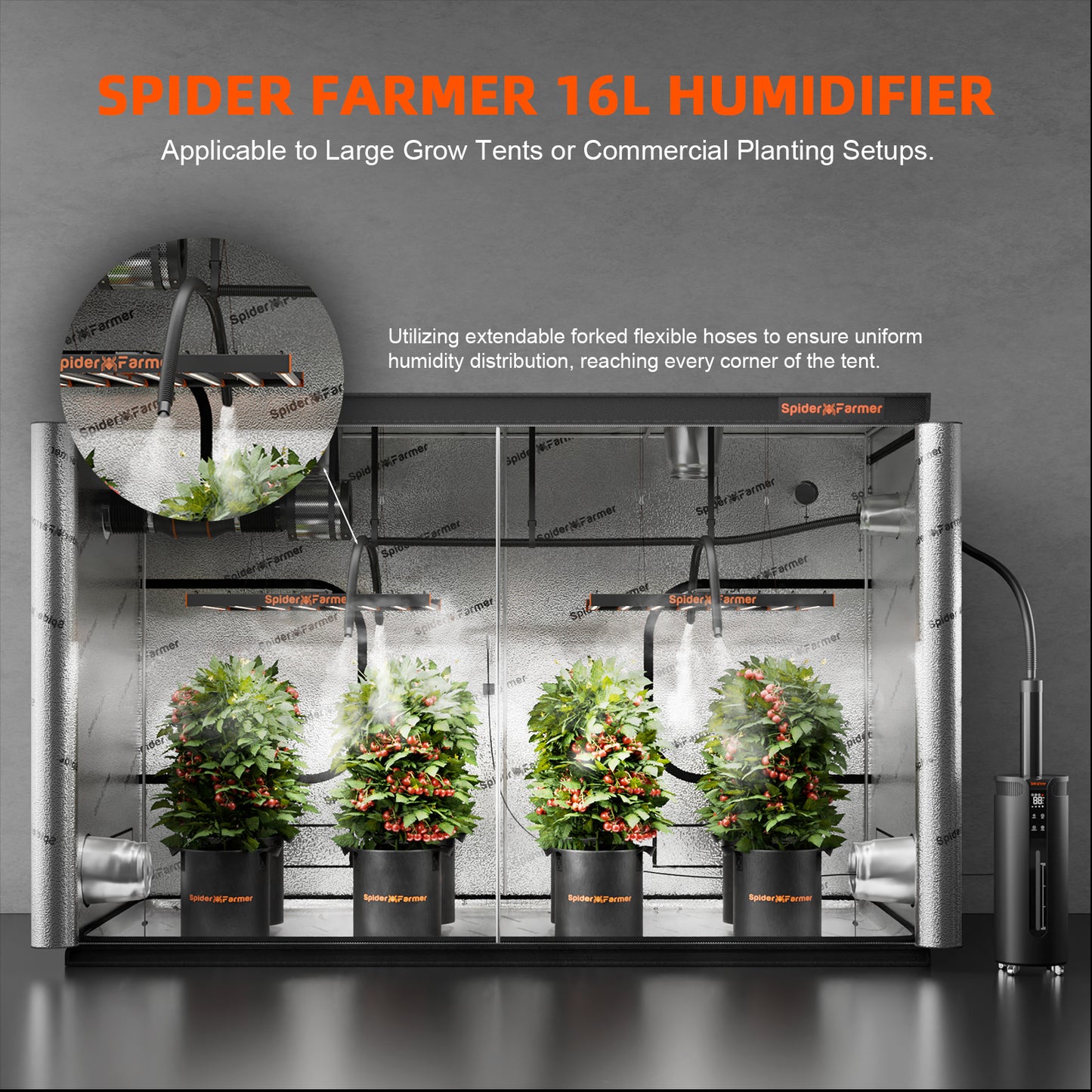 Pre-Order】Spider Farmer 16L Cool Mist Humidifier for Plants