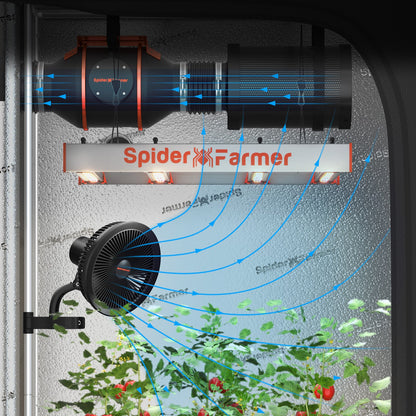 2024 Spider Farmer® 120x120X200cm Complete Grow Tent Kit丨SF4000 301H EVO Full Spectrum LED Grow Light丨6” Clip Fan丨6” Ventilation System with Speed Controller