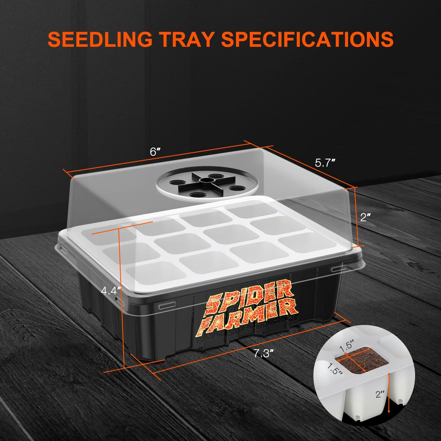 4 Pack Spider Farmer® Seed Starter Trays Germination Tra