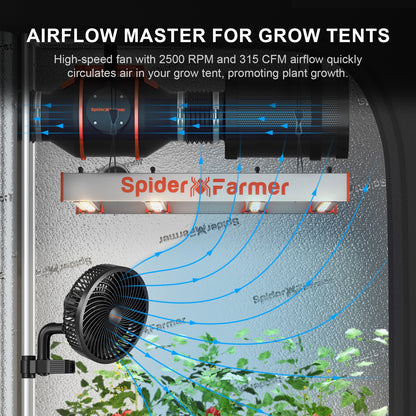 Back In Stock】Spider Farmer® 6-inch Clip Fan for Grow Tents