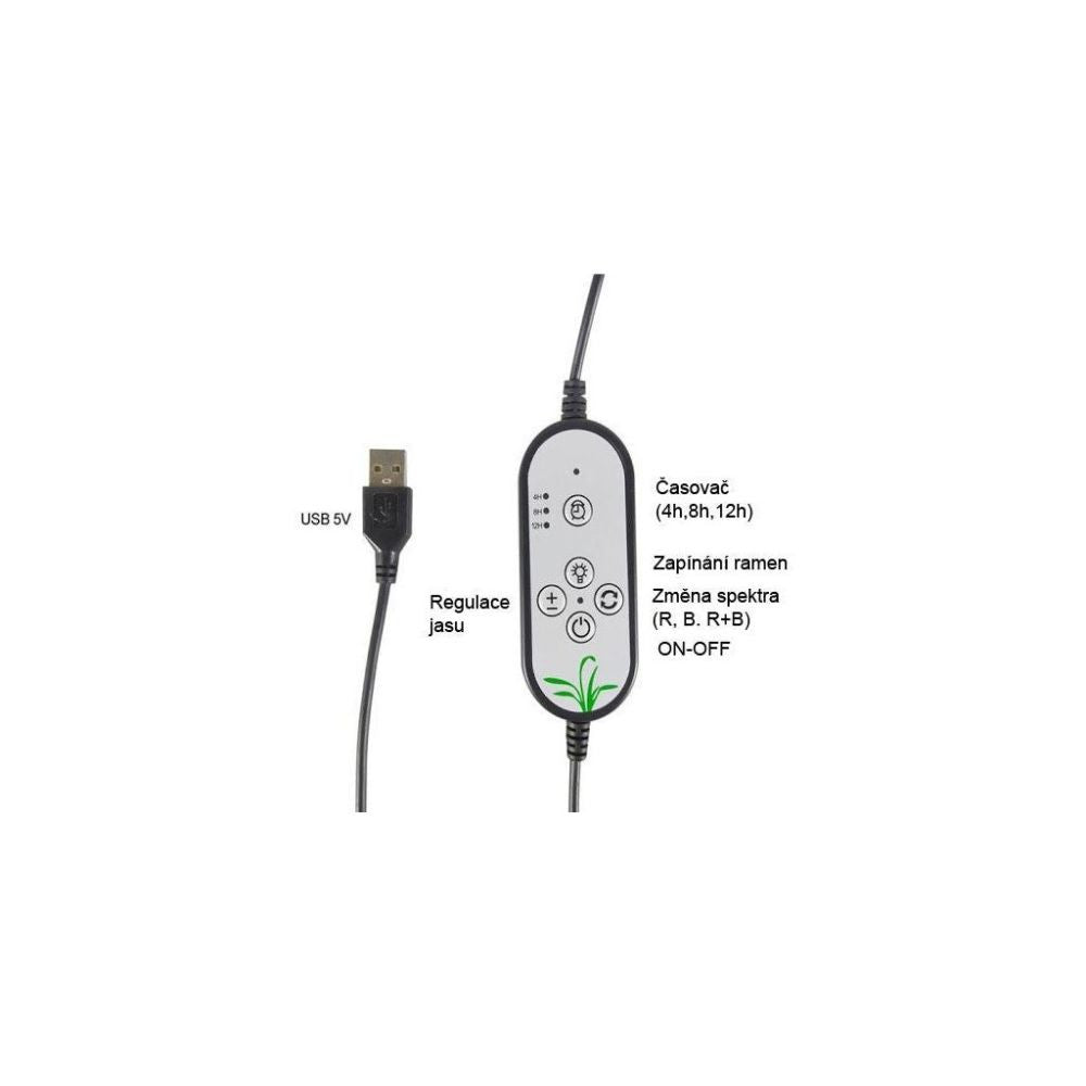 LED lighting with clip, 2 adjustable strips