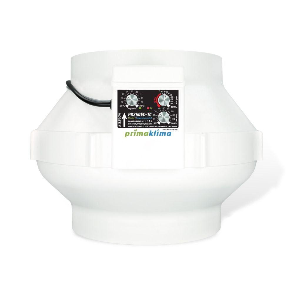 Prima Klima duct fan PK250-EC-TC 250 mm - 1450 m3/h, EC motor + temperature controlled