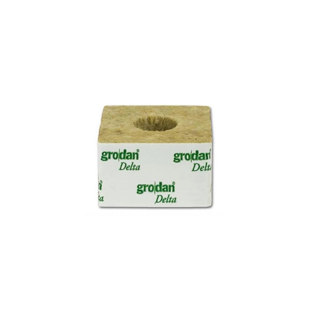 Grodan 75x75x65 mm, Anzuchtwürfel mit Loch 27x40 mm, BOX 384 Stück