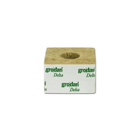 Grodan 75x75x65 mm, Anzuchtwürfel mit Loch 27x40 mm, BOX 384 Stück