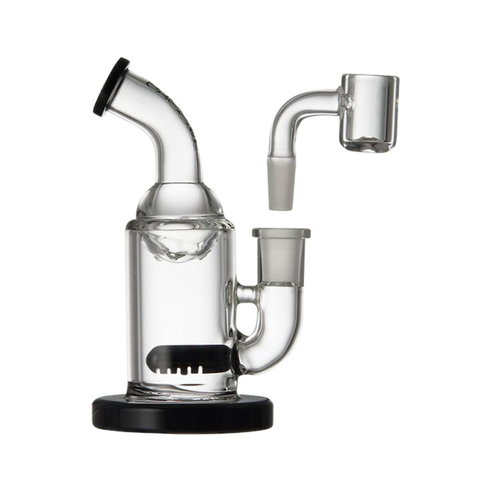 Groove Micro Tube Glass Rig Clear and Black bong sklo