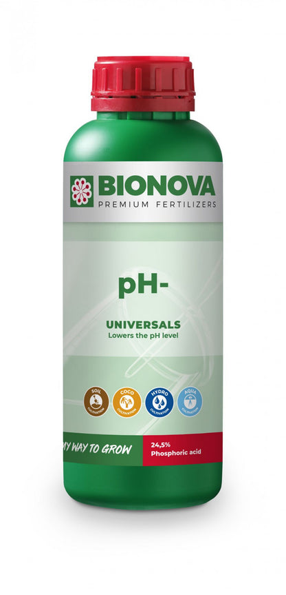 BioNova pH- (P2O5 24,5 % Phosphorsäure) 1 l - (mehrsprachiges Etikett inkl. DE)