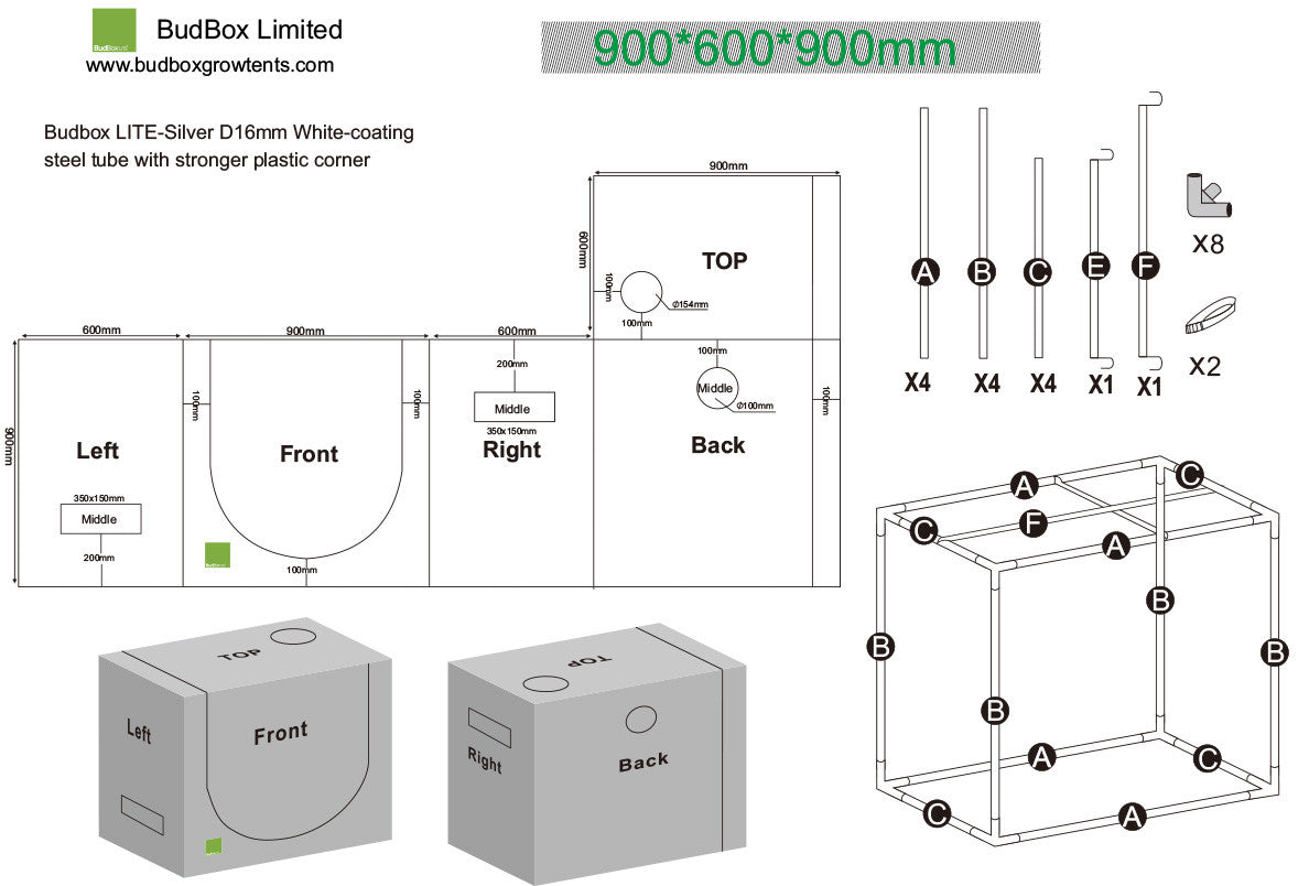 BudBox LITE 60x90x90 cm