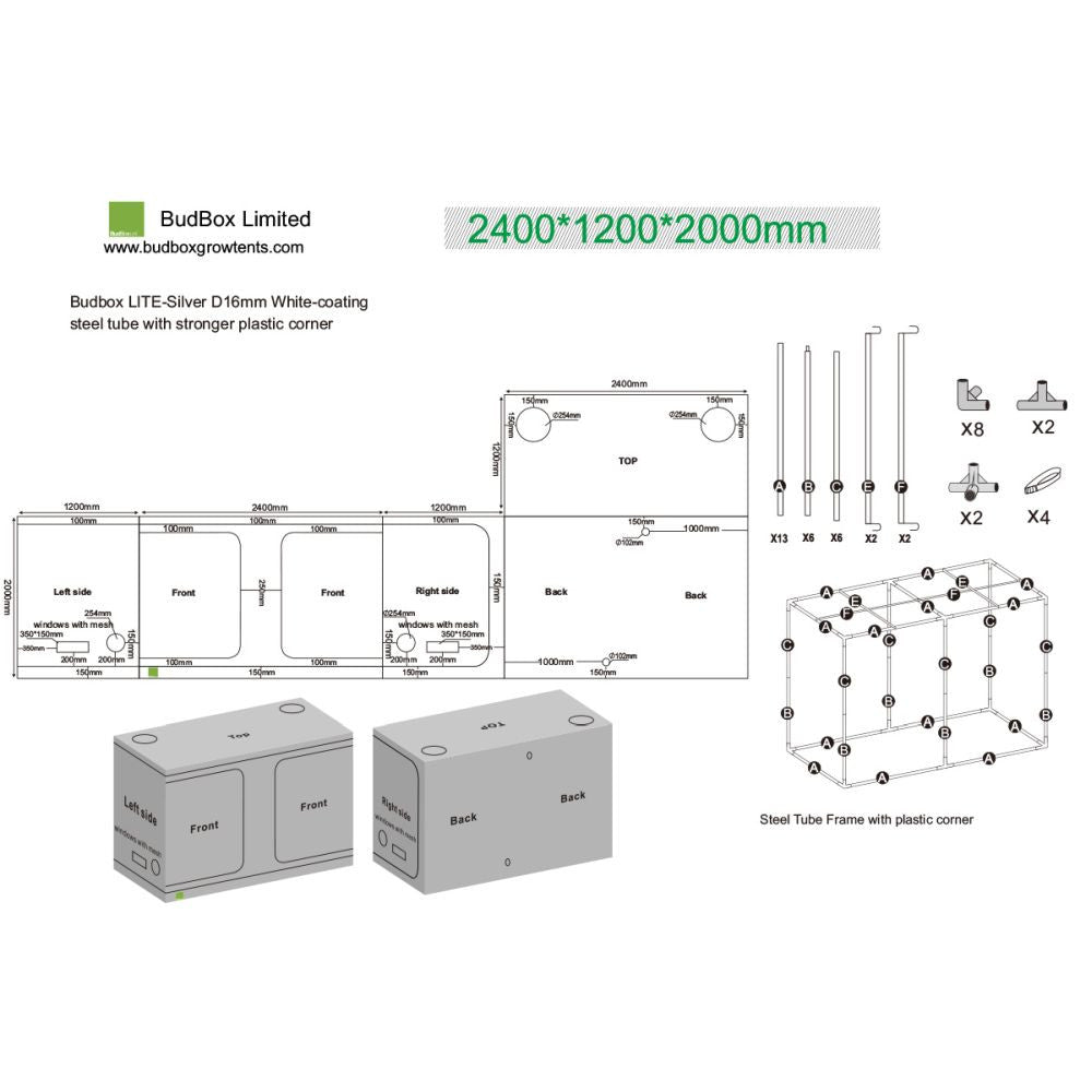 BudBox LITE 120x240x200 cm