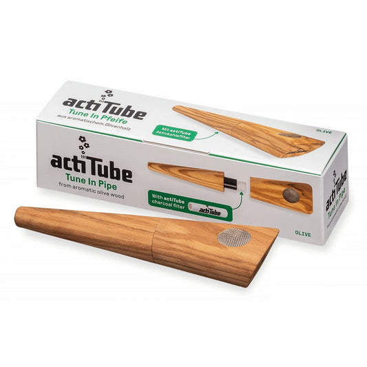 ActiTube Tune In Pipe - Olive Wood Carbon Filter Pipe