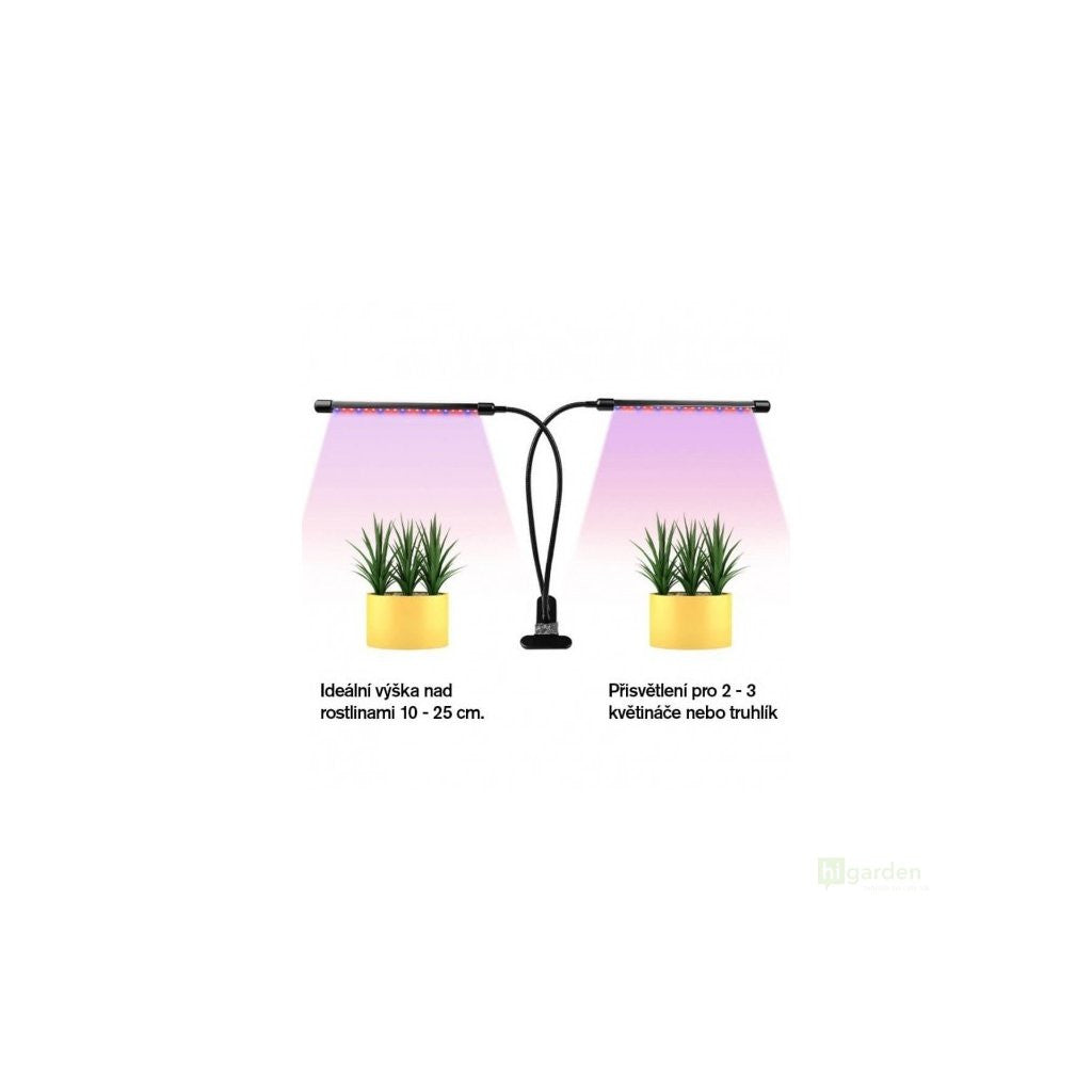 LED lighting with clip, 2 adjustable strips