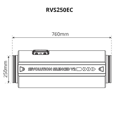 Sistema de aire Revolution Silenced V2 EC Vector 200 mm, 1345 m3/Std