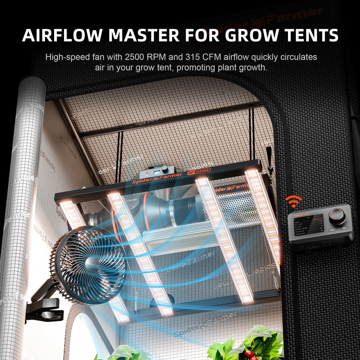 PREORDER 2025 New Version Spider Farmer® 6-inch Clip Fan for Grow Tents