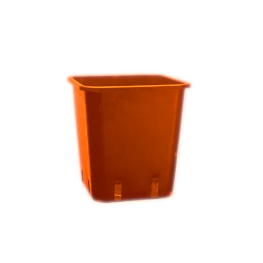 Blumentopf aus Plastik, viereckig terrakot 9x9x10 cm - 0.5 l, PACKUNG 100 Stk.