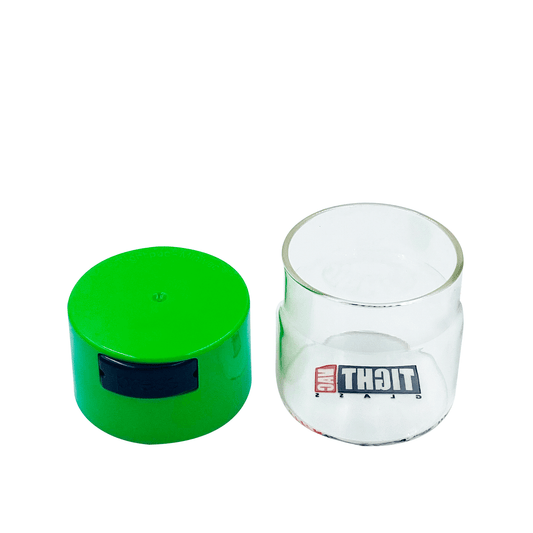 Tightvac MiniVac Glas 120 ml, luftdichter Glasbehälter, transparent Grün