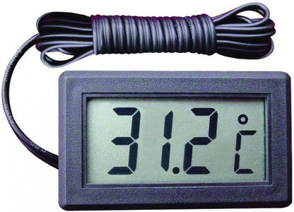 Hutermann HT-02C Digitalthermometer mit externem Fühler schwarz