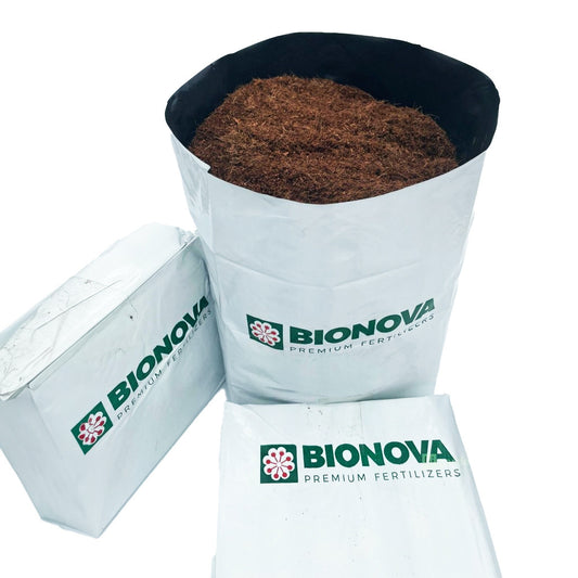 BioNova Open Top Coco Bag 12 l - gepresste Kokosfaser inklusive Topf