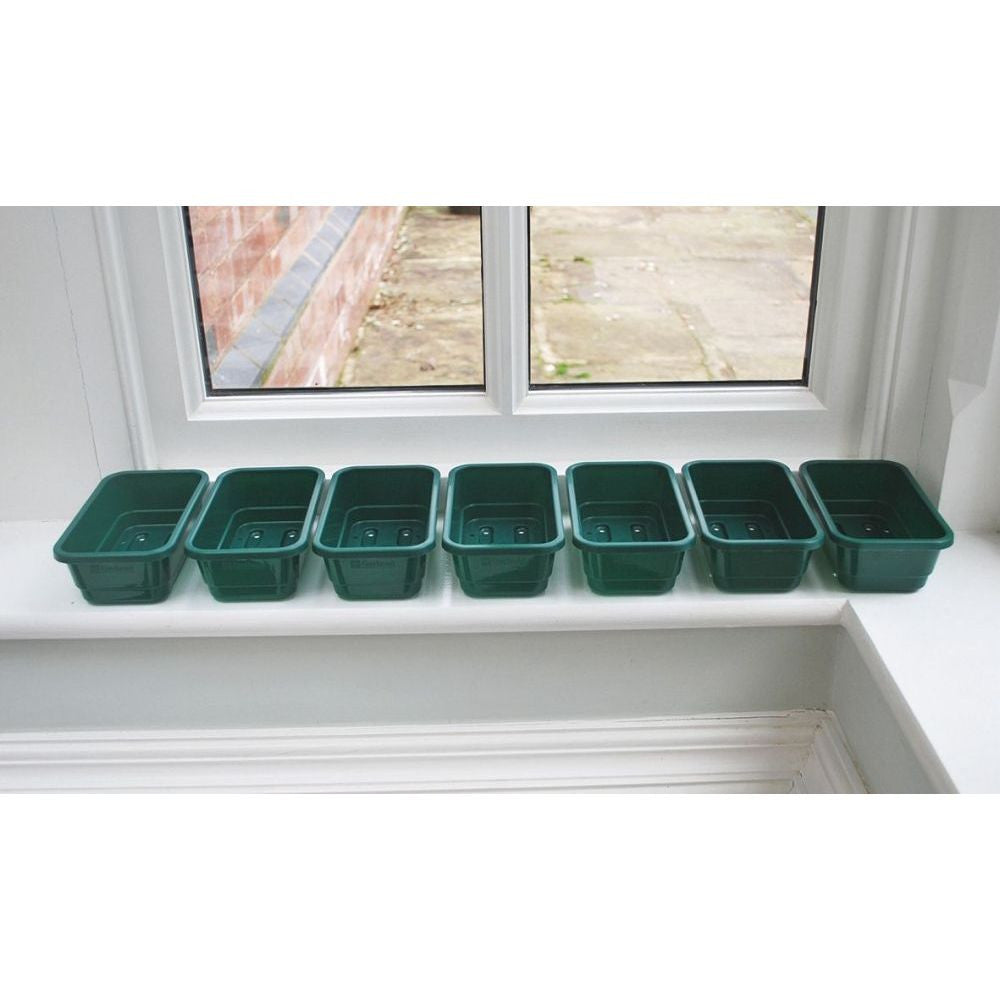 Garland Plastikschale Mini Seed Tray Green mit Drainage 17x10x5 cm