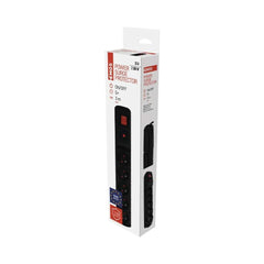 Emos surge protection for 5 sockets 3 m, 3x1 mm, black