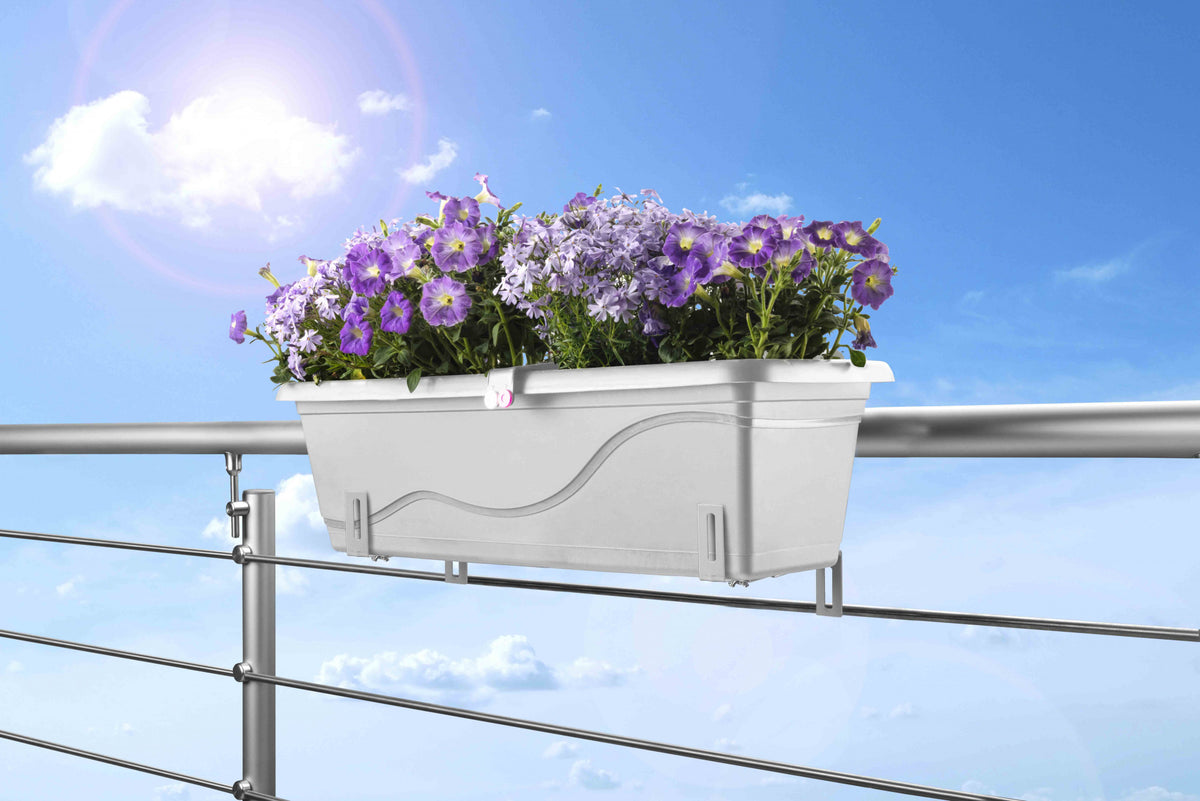 Selbstbewässernder Blumentopf Extra Line SMART, Länge 80cm Terrakotta