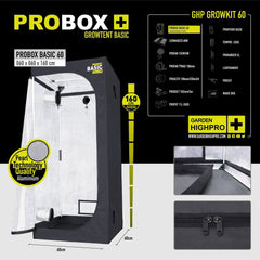 Garden High Pro Grow Kit 60 complete set, 60x60x160 cm