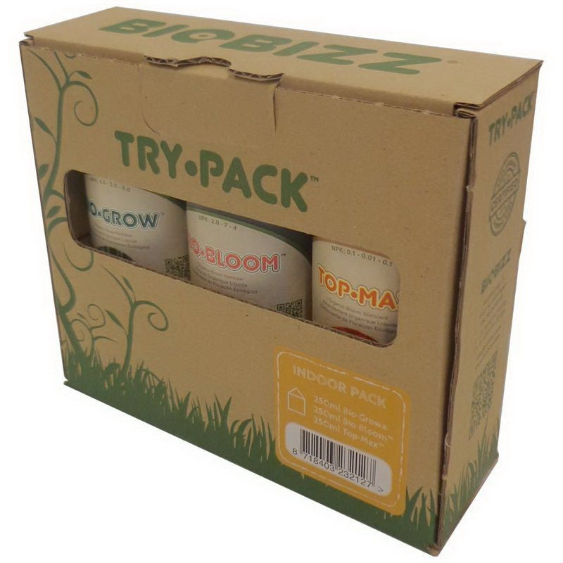 Biobizz Try Pack Indoor 750 ml, Düngemittel-Kit - (mehrsprachiges Etikett inkl. DE)