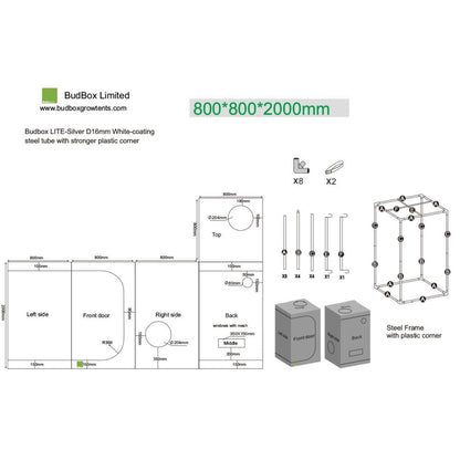 BudBox LITE 80x80x200 cm