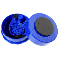 TightVac GrinderVac 60 ml, airtight container with grinder blue