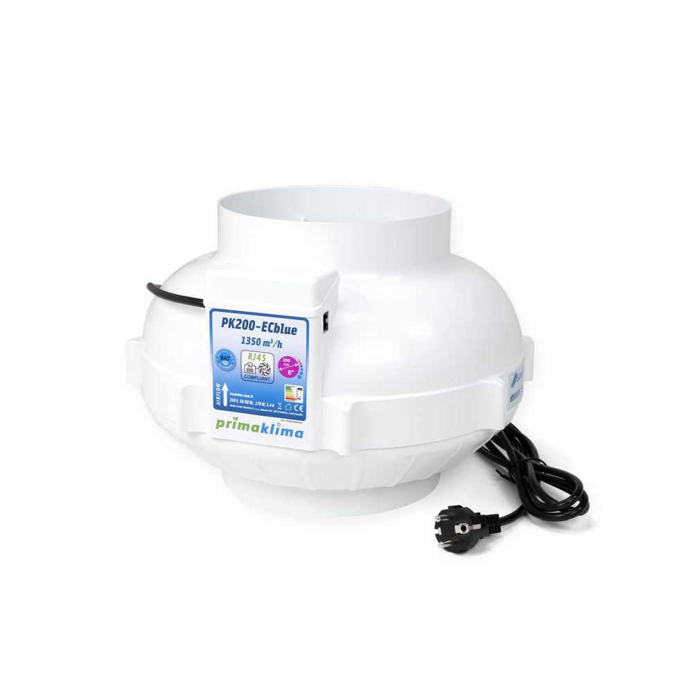 Fan Prima Klima PK200-ECblue 200 mm - 1350 m3/hour, EC motor