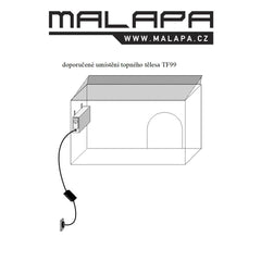 MALAPA TF99 - 12V/ 80W heater with thermostat for chicken coop, dog house