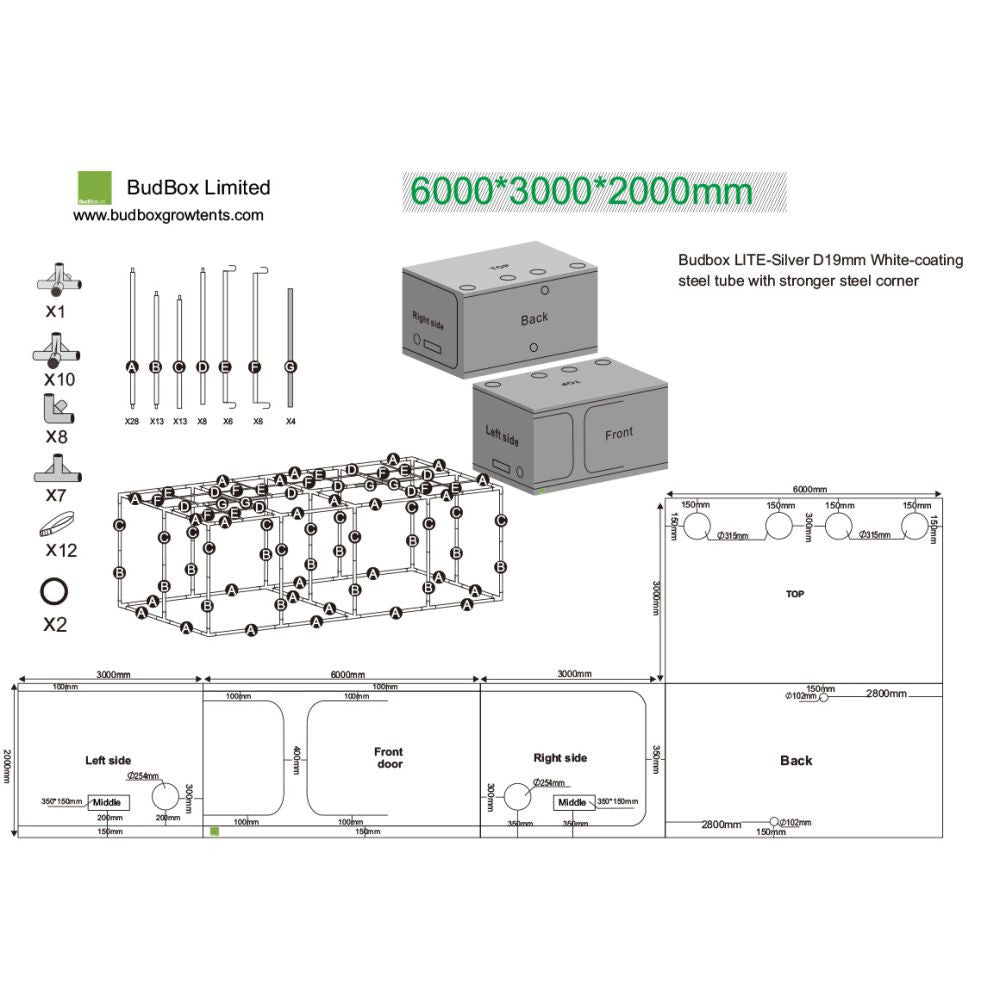 BudBox LITE-M 600x300x200 cm