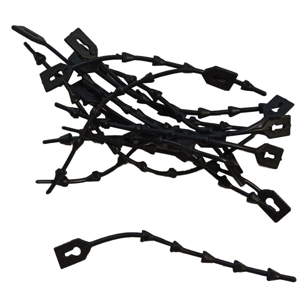 Rubber clamps, for bamboo stick, length 12 cm, 1 piece