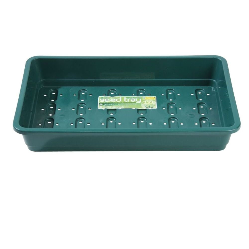 Garland Plastic Bowl Seed Tray Green with Drainage 37.5x23x6 cm