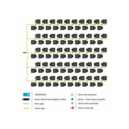 Autopot 1Pot XL, 100 pots WITHOUT TANK (Aquavalve5)