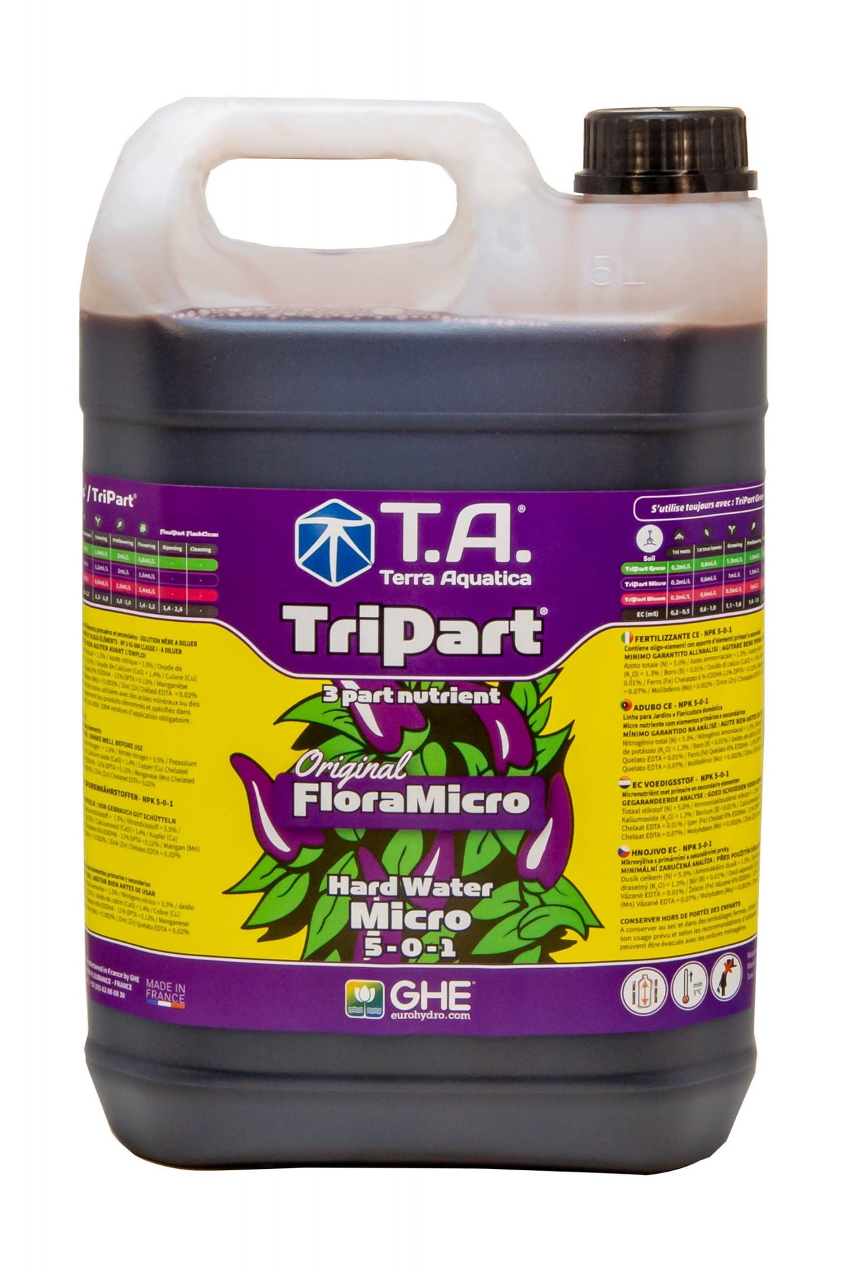 Terra Aquatica TriPart Micro HW 5 l - (multilingual label incl. DE)