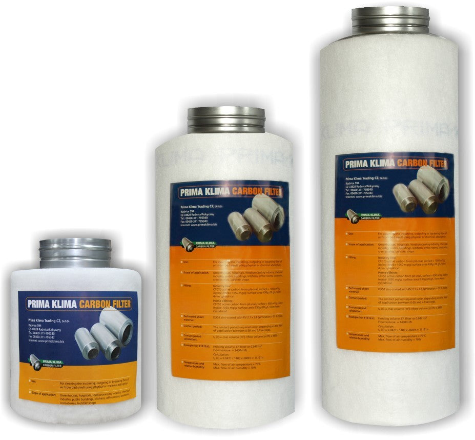 Prima Klima activated carbon filter Industry K1610, 200 mm, 1650 m3/hr