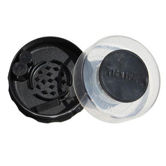 TightVac GrinderVac 60 ml, airtight container with grinder, transparent and black