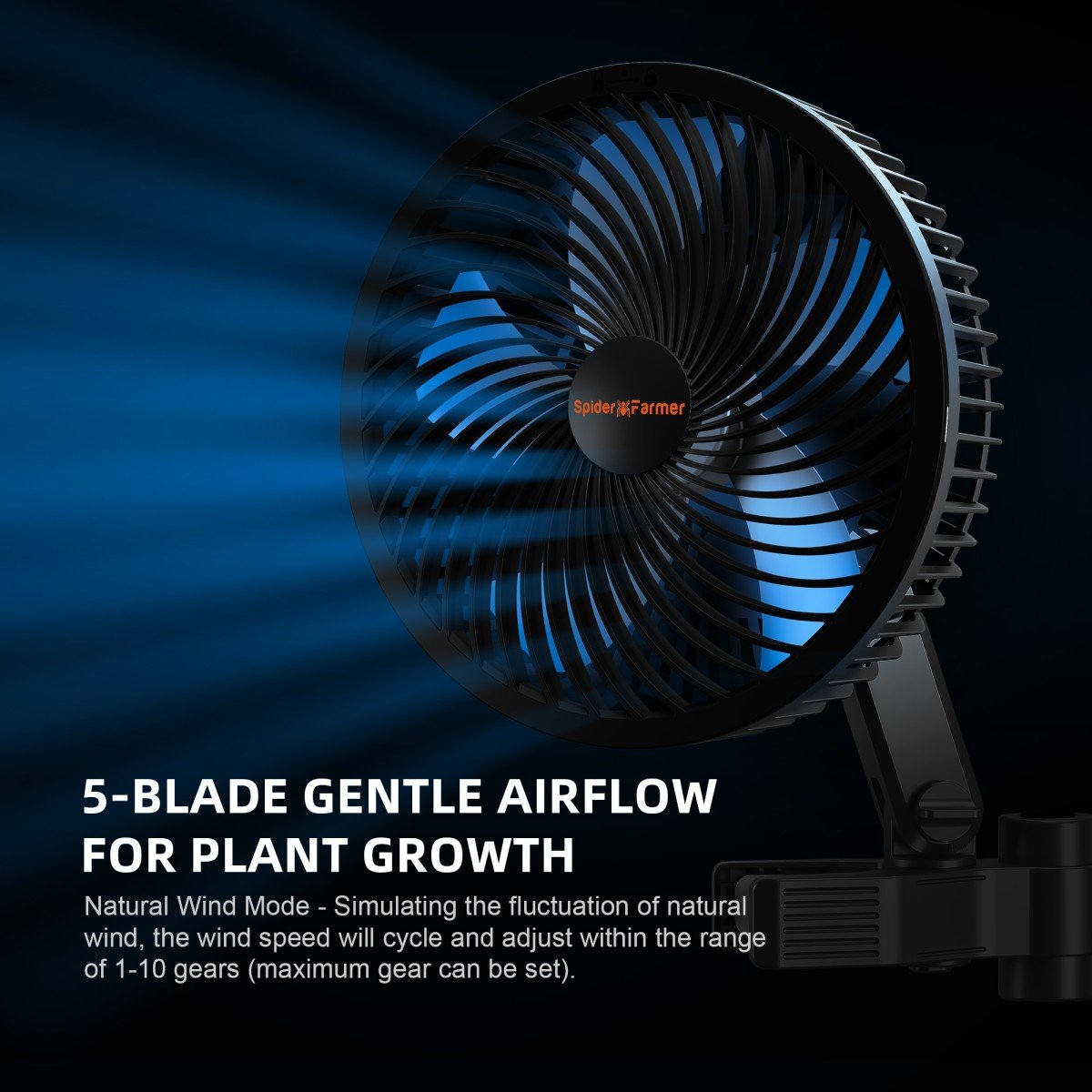 PREORDER 2025 New Version Spider Farmer® 6-inch Clip Fan for Grow Tents