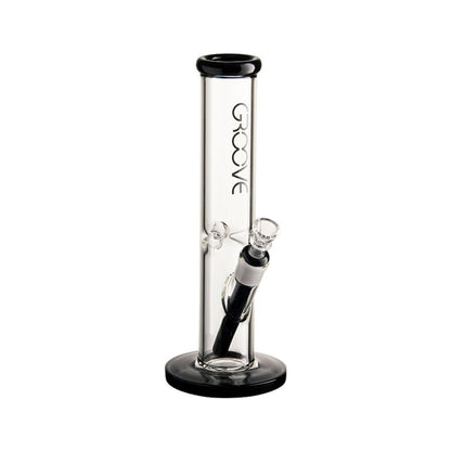 Groove Straight Tube 12 Black and Clear bong sklo